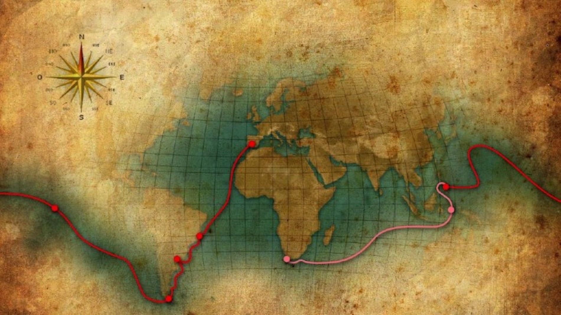 Weltumsegelungs Karte